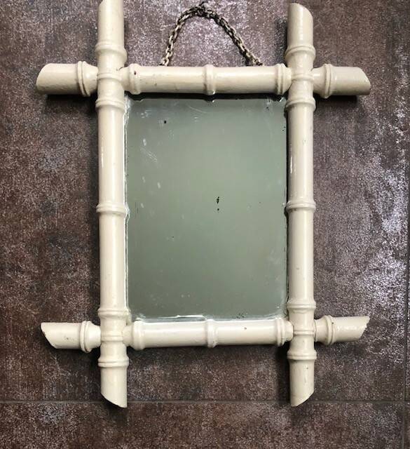 vintage bamboo mirror