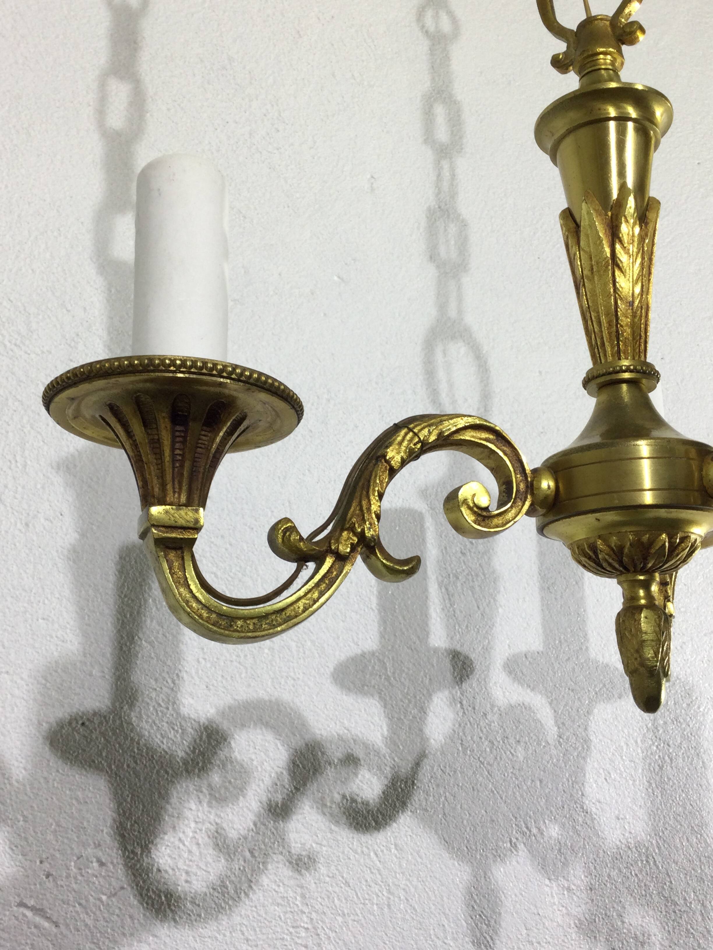 Lustre 3 lumières en bronze