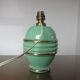 Lamp " b. detalle " in green ceramic and gilded border 50s 60
