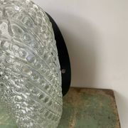 Plafonnier applique en verre dépoli 70's
