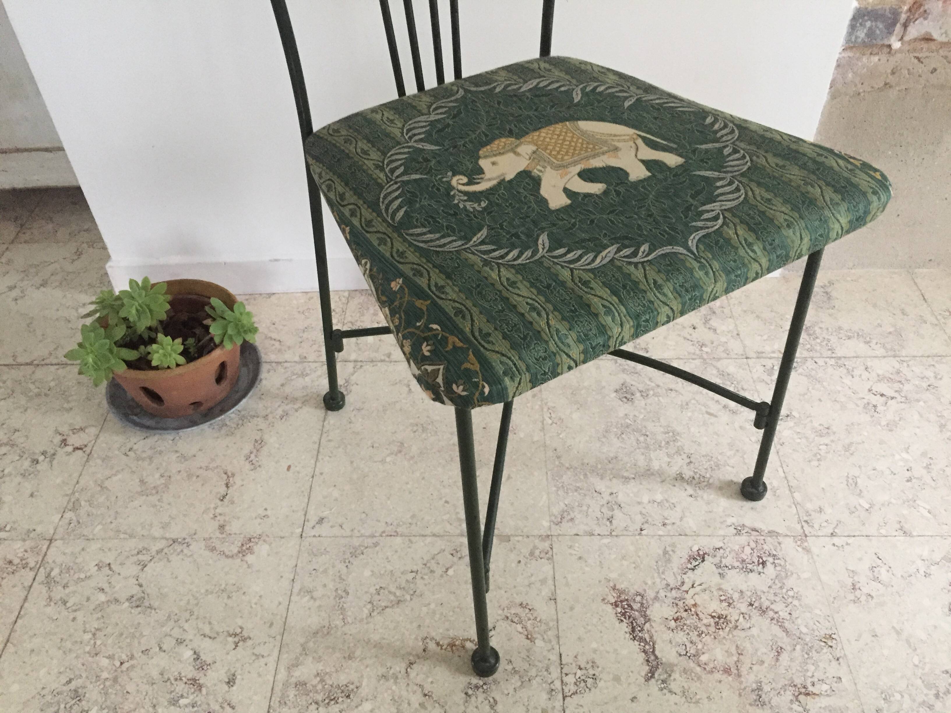 Chaise de jardin fonte d'acier vintage