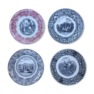 Old Gien earthenware plates