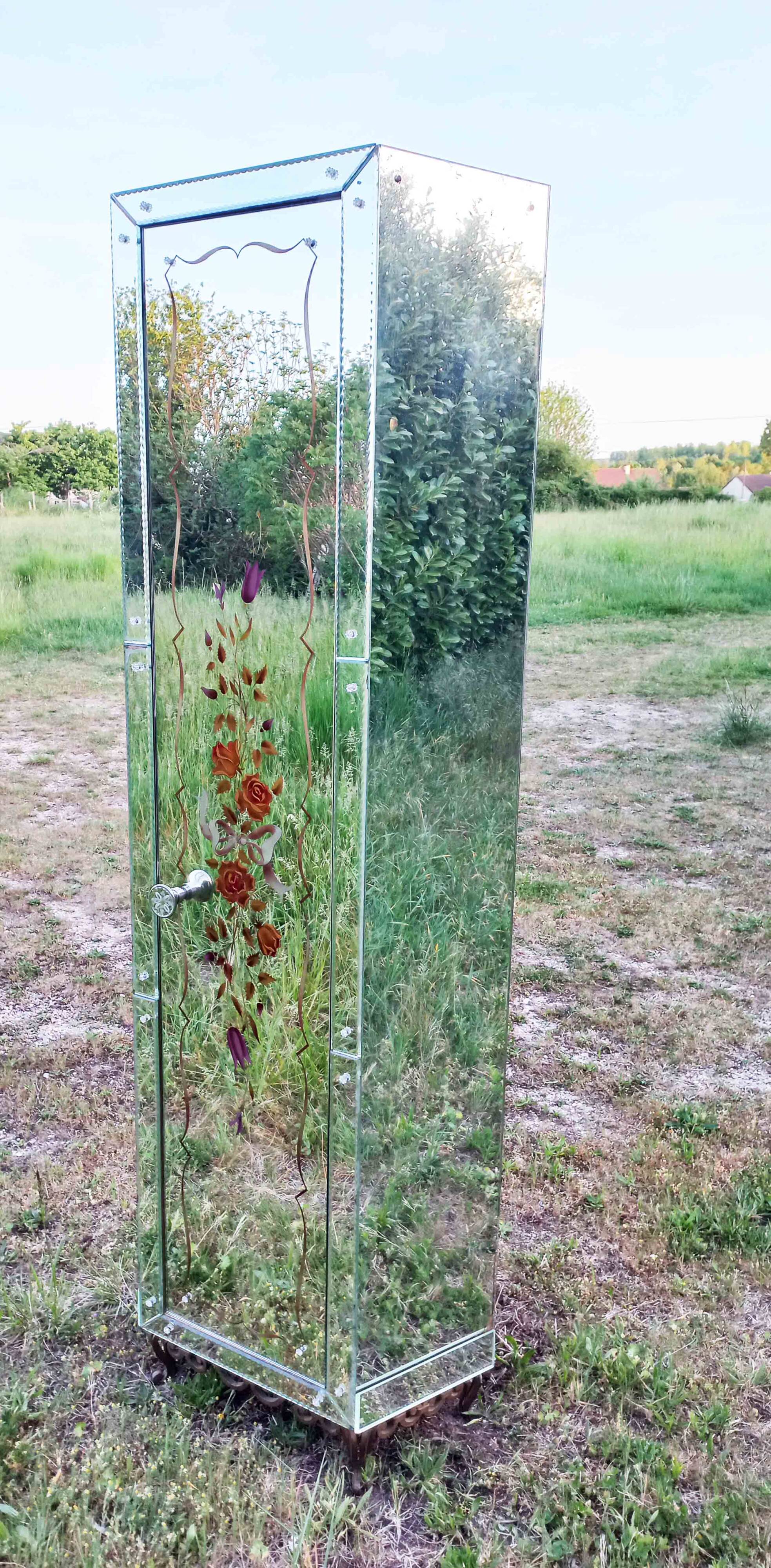 Armoire d'angle Art Déco en miroir