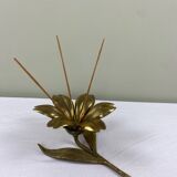 Cendrier fleur en laiton