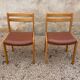 Paire de chaises vintage bois et Skaï