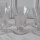 Set of 6 wine glasses on feet engraved years 50-60