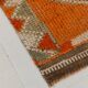 Soft Orange Vintage Wool Runner Rug For Kitchen, 74x307 Cm