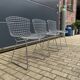 3x original Knoll Bertoia side chairs chroom