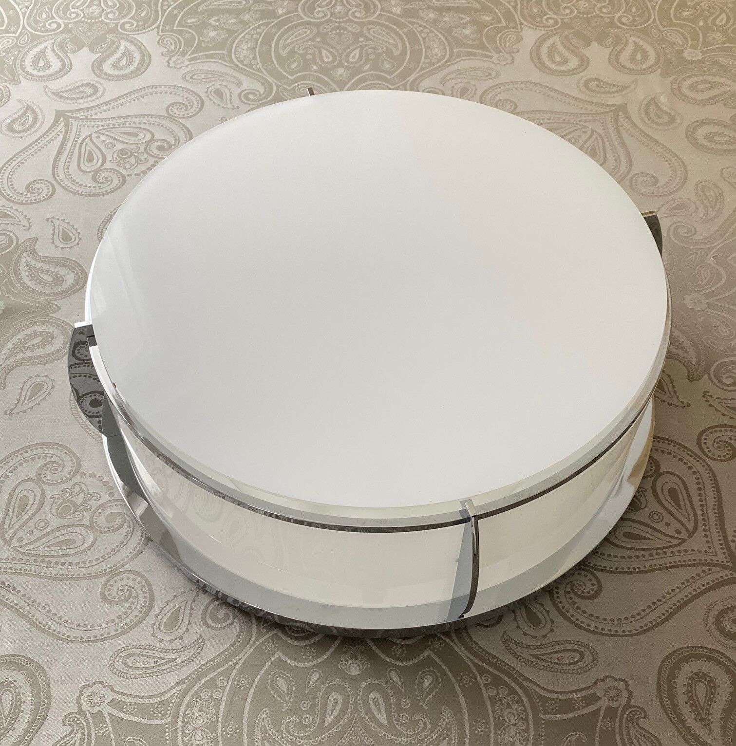 Plafonnier Perzel Réf. 350 chromé, diamètre 50 cm