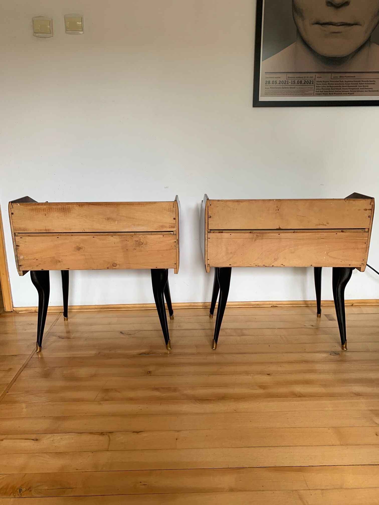 Pair of bedside tables by Paolo Buffa, Italy, 1950s