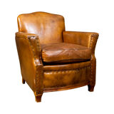 Art Deco club armchair made of Dutch Sheepskin from the 1930s.