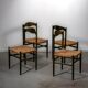 Green beech and rush dinning chairs