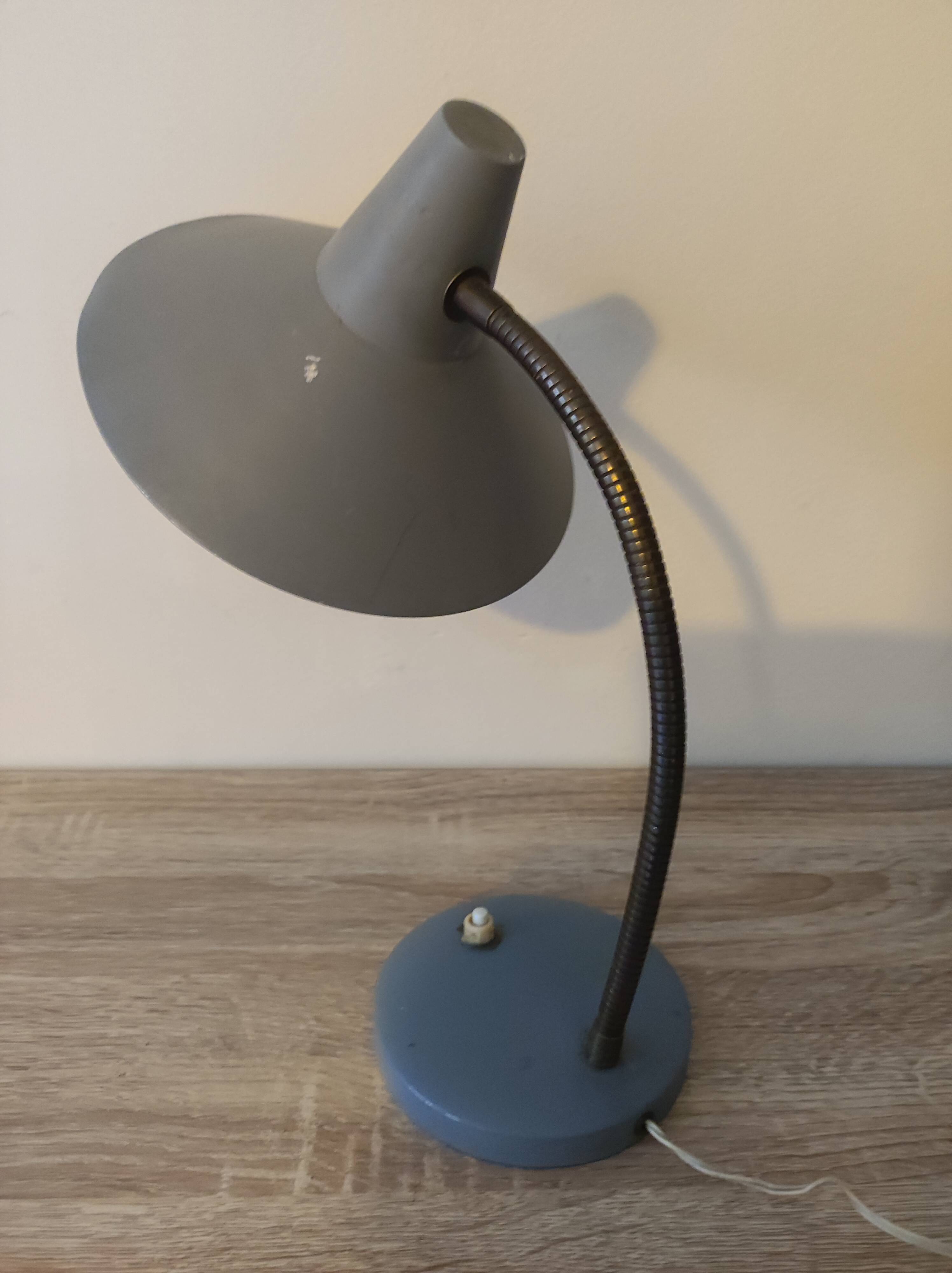 Lampe de bureau cocotte bras flexible vintage