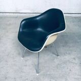 Mid-Century Black Leather Dax Armchair by Charles & Ray Eames for Herman Miller, 1960s