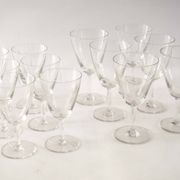 Set of 6 chiseled glasses, 2 sizes