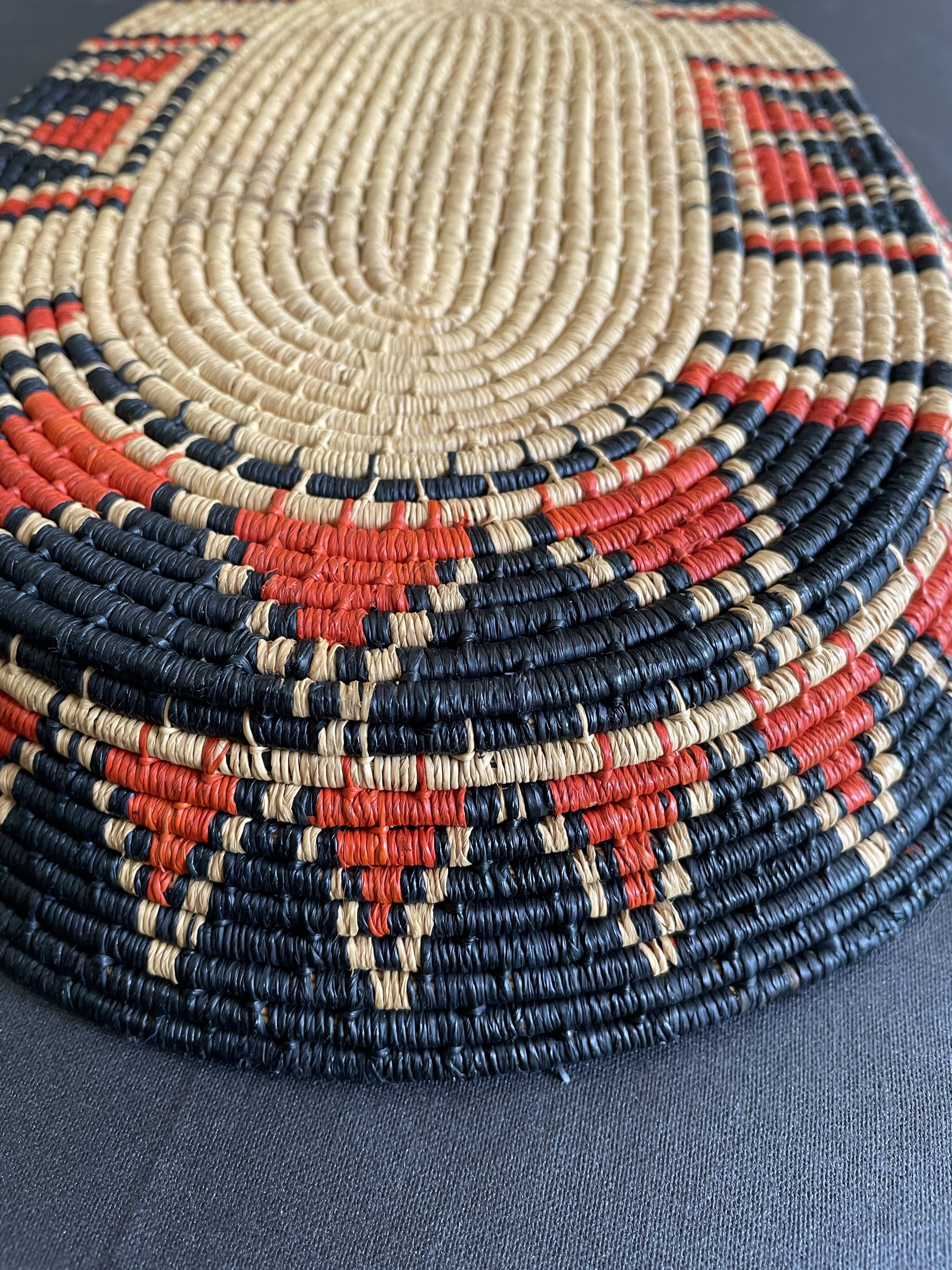 Woven ethnic basket, 60s
