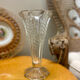 Vintage chiseled glass vase 1960 1970