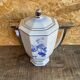 Antique art deco teapot porcelain limoges flower decor france vintage