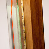 Glass and wood desk lamp by William Olivier