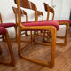 Série de 6 chaises traîneau Baumann vintage