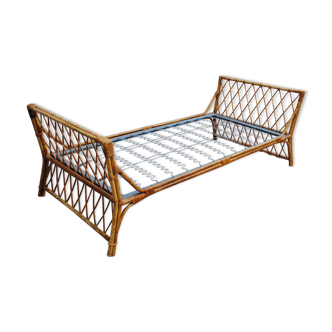 Vintage rattan bed