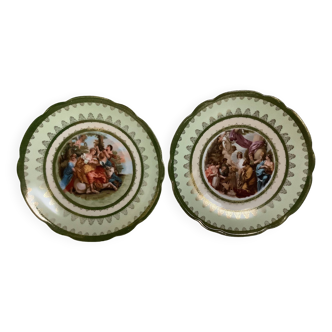 Pair of old Moritz Zdekauer Austria plates