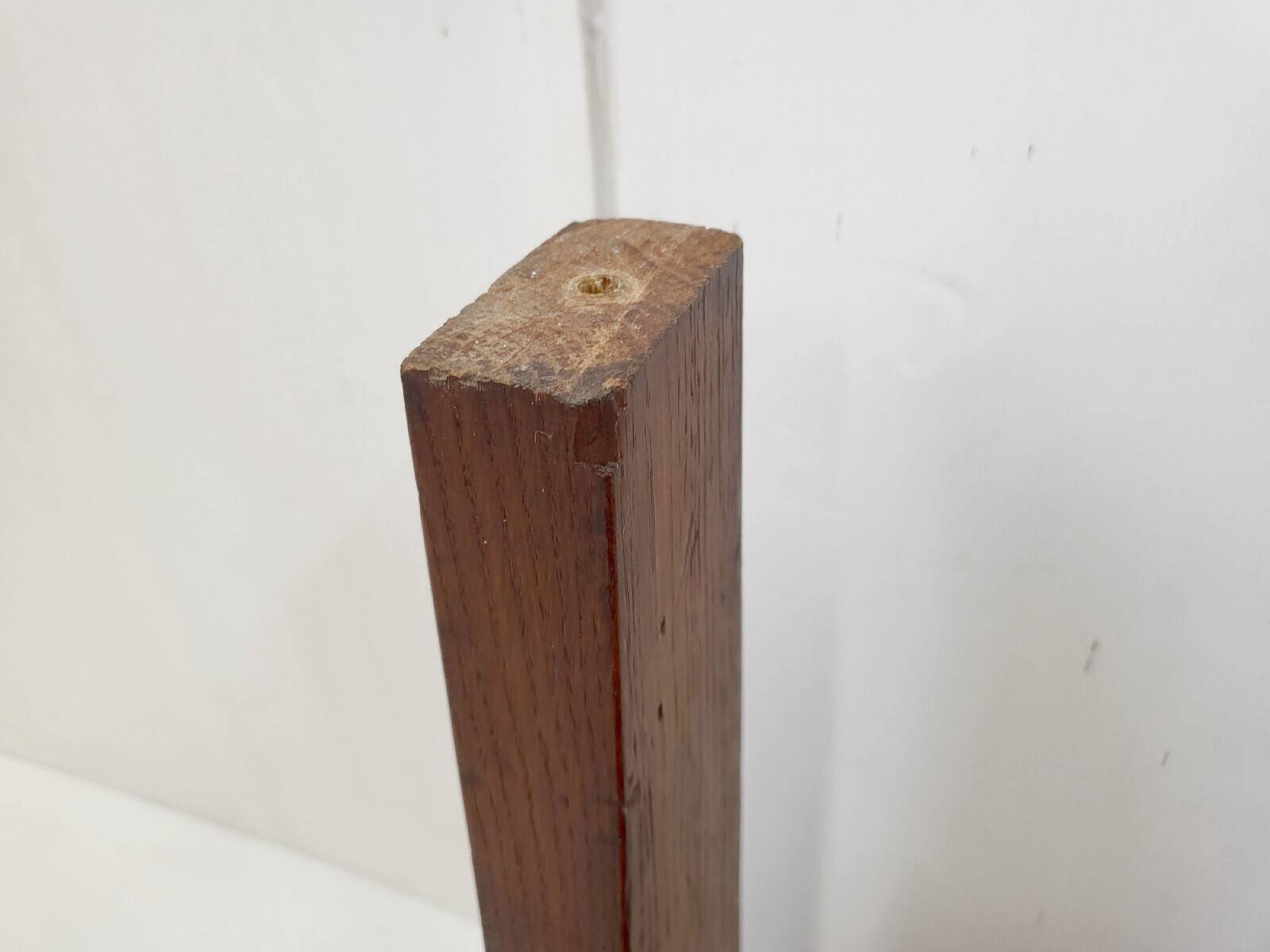 Vintage 1970 side table in green epoxy resin & solid oak 70s raw