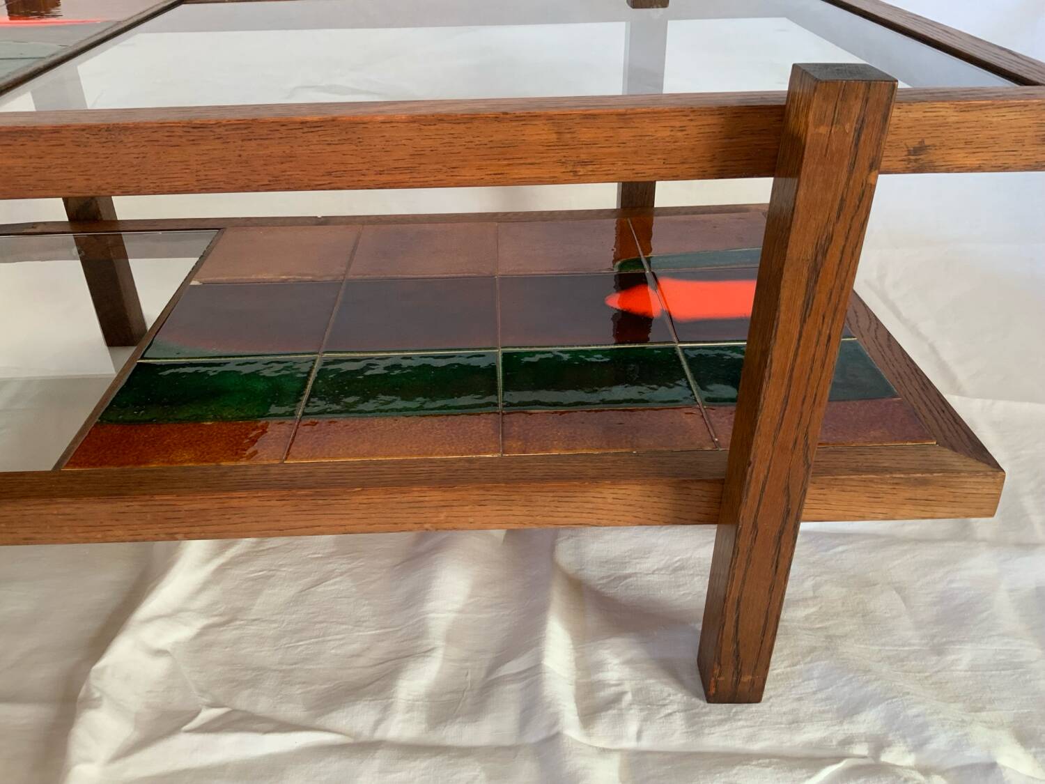 Ceramic and glass coffee table