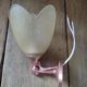 Wall lamp tulip paste frosted glass cast iron pink copper