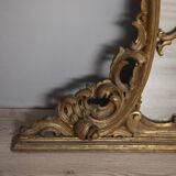 LARGE EARLY 20TH CENTURY WALL MIRROR IN GILDED WOOD IN BAROQUE STYLE