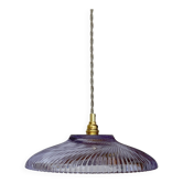 Vintage purple glass pendant light - tableware collection -