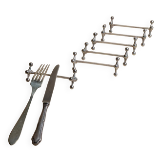 Set of 6 vintage silver-plated knife rests by Berndorf (Germany), 1880s.