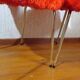 Paire de chaises cocktail vintage moumoute  rouge