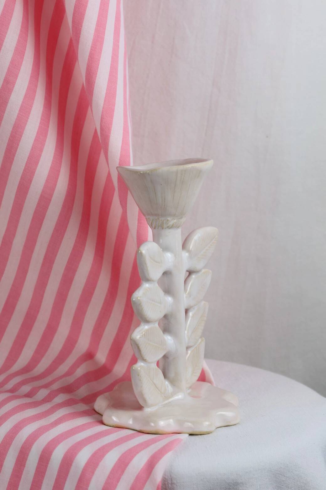 Ceramic candle holder / jewelry holder - Edelweiss model