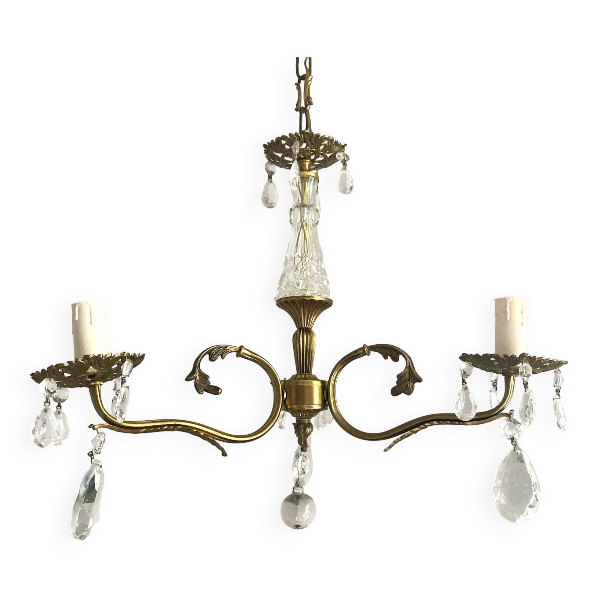 Chandeliers with glass drops 3 lights