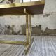 Brass table 1970 Italian lacquer