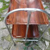 Vintage folding rolling trolley with 2 trays