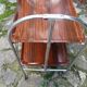 Vintage folding rolling trolley with 2 trays