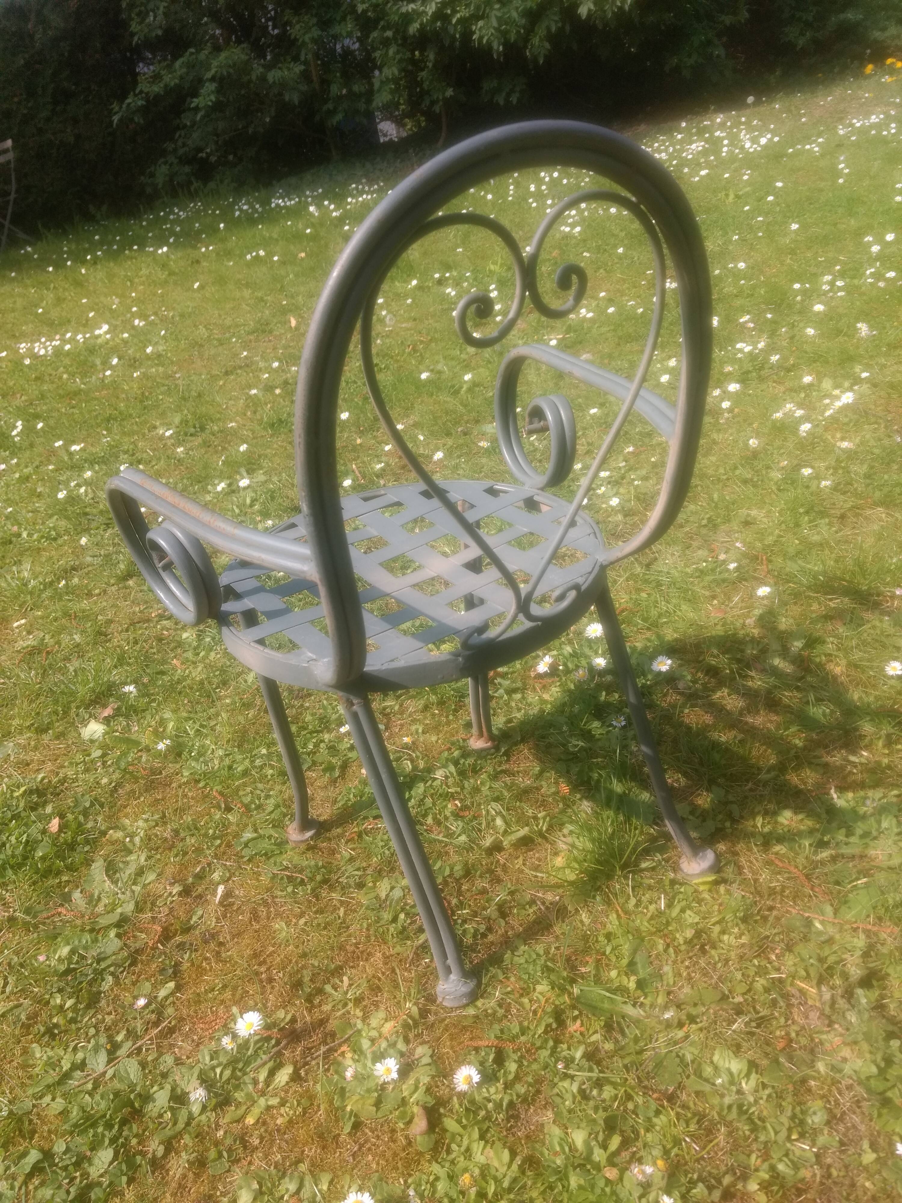 Retro child garden armchair