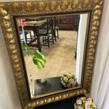 Large old gold vintage mirror