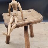 Tripod stool rectangle corners cut corners