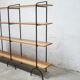 Vintage wooden and metal shelf