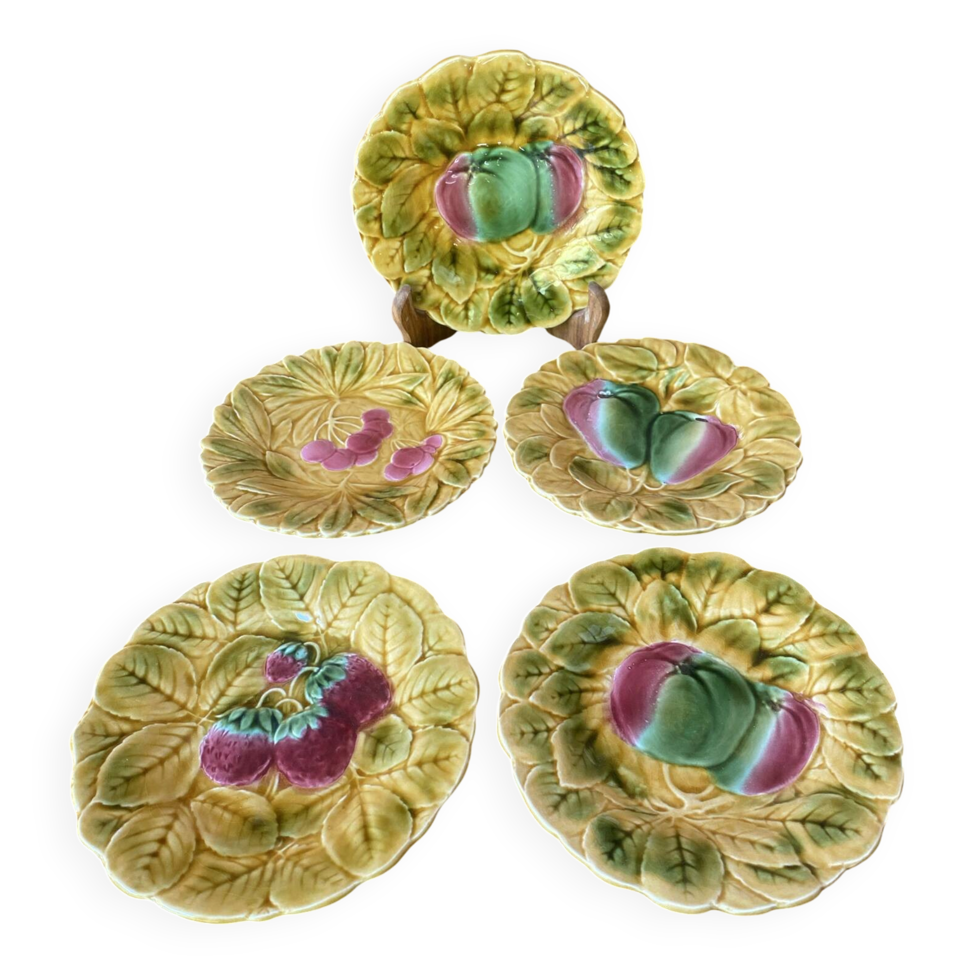 Dessert plates barbotine Sarreguemines