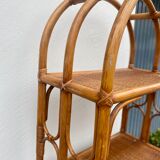 Antique rattan bookcase