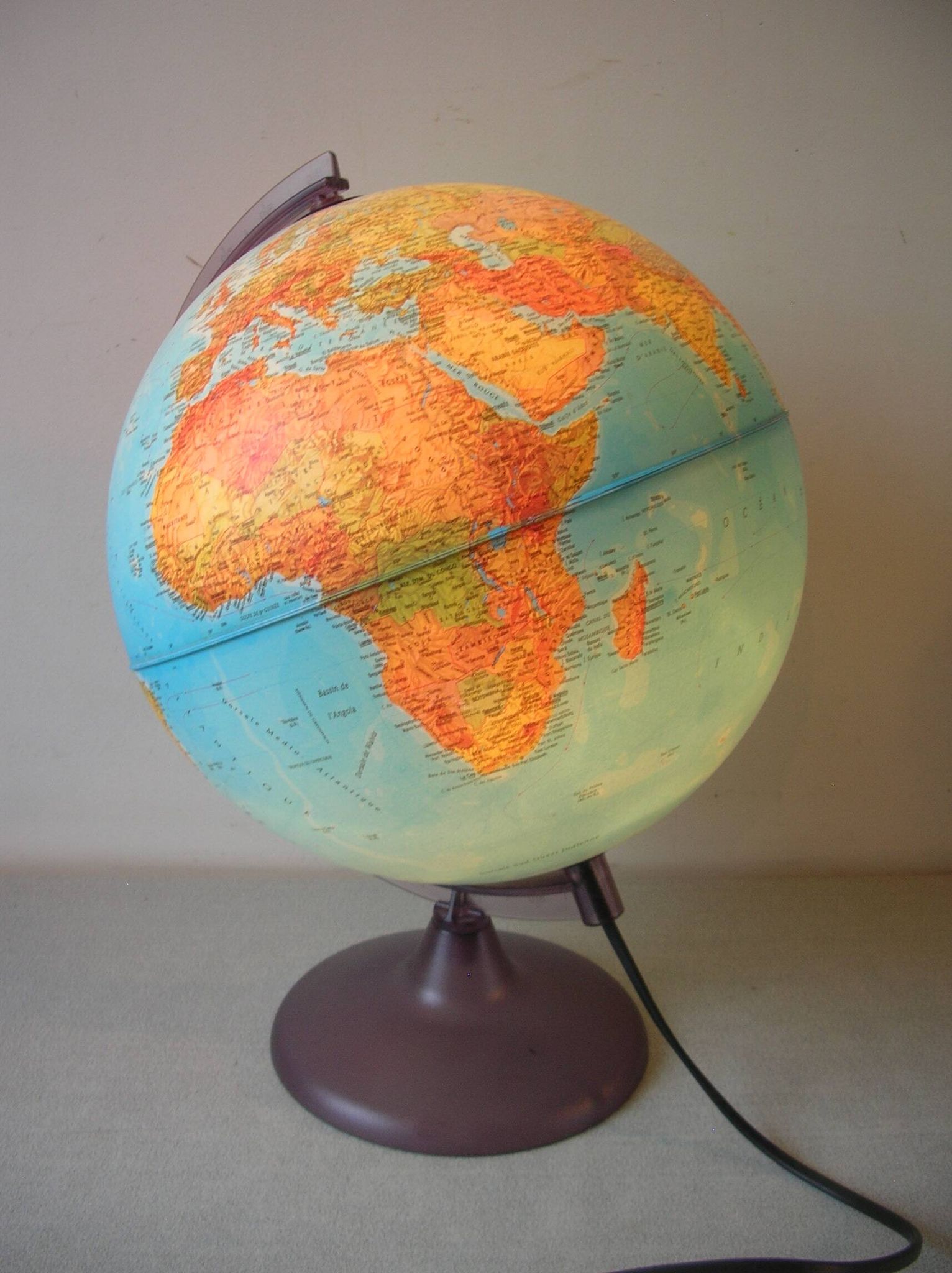Globe terrestre lumineux lampe map monde Tecnodidattica déco chambre ado
