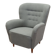 Fauteuil gris, design scandinave, production : Danemark