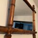 Rattan bamboo mirror from the 50s-60s