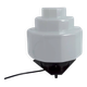 Lampe Art Déco Steamline Modern, vers 1930 – Verre opalin et fer Forgé