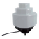Lampe Art Déco Steamline Modern, vers 1930 – Verre opalin et fer Forgé