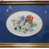 Pair of gouaches "flower bouquets"